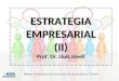 ESTRATEGIA EMPRESARIAL (II) Prof. Dr. Lluís Jovell Màster Universitari en Innovació de les Indústries Tèxtils