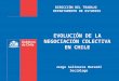 EVOLUCIÓN DE LA NEGOCIACIÓN COLECTIVA EN CHILE DIRECCIÓN DEL TRABAJO DEPARTAMENTO DE ESTUDIOS Jorge Salineros Berardi Sociólogo