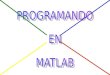 PROGRAMANDO CON MATLAB GENERALIDADES Programar en MatLab es usar una serie de comandos que permitan realizar una tarea o función específica. Estos pueden