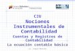 Lic. Joaquín Martínez CIU Nociones Instrumentales de Contabilidad Cuentas y Registros de Contabilidad La ecuación contable básica