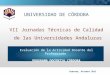 UNIVERSIDAD DE CÓRDOBA VII Jornadas Técnicas de Calidad de las Universidades Andaluzas Evaluación de la Actividad Docente del Profesorado PROGRAMA DOCENTIA