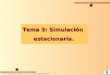 Curso de modelización y simulación de procesos. ETSII. Manuel Rodríguez Tema 3: Simulación estacionaria