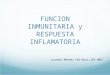 FUNCION INMUNITARIA y RESPUESTA INFLAMATORIA Lourdes Méndez PhD-Nurs.203-UMET