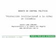 DAVID LUNA REPRESENTANTE A LA CÁMARA “Protección institucional a la niñez en Colombia” DEBATE DE CONTROL POLÍTICO. “Protección institucional a la niñez