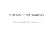 SISTEMA DE TOLERANCIAS Msc. Cecilia Farfán Del Carpio