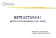 ESTRUCTURAS I INSTITUTO PROFESIONAL LOS LAGOS PROFESOR: JORGE BRAVO G. CARRERA: CONSTRUCCIÓN CIVIL