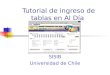 Tutorial de ingreso de tablas en Al Día SISIB Universidad de Chile