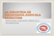 LA INDUSTRIA DE MAQUINARIA AGRICOLA ARGENTINA Estructura, evolución 2002-13 y perspectivas C.A.F.M.A.1