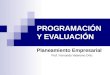 PROGRAMACIÓN Y EVALUACIÓN Planeamiento Empresarial Prof. Fernando Valeriano Ortiz