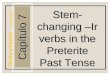 Capítulo 7 Stem- changing –Ir verbs in the Preterite Past Tense Dicho y hecho Ninth edition