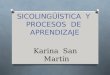 Karina San Martín SICOLINGÜÍSTICA Y PROCESOS DE APRENDIZAJE