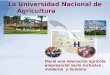 H La Universidad Nacional de Agricultura Hacia una educación agrícola empresarial socio inclusiva, moderna y humana