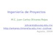 Ingeniería de Proyectos M.C. Juan Carlos Olivares Rojas jolivares@uvaq.edu.mx jcolivar Agosto, 2009