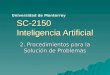 SC-2150 Inteligencia Artificial 2. Procedimientos para la Solución de Problemas Universidad de Monterrey