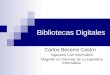 Bibliotecas Digitales Carlos Becerra Castro Ingeniero Civil Informático Magíster en Ciencias de La ingeniería Informática