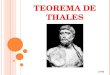 TEOREMA DE THALES APM. TEOREMA DE THALES. ÍNDICE  Thales de Mileto.  Origen del Teorema de Thales.  Teorema de Thales.  Ejercicio de aplicación 1
