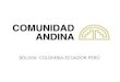 BOLIVIA- COLOMBIA-ECUADOR-PERÚ. Objetivos “Forjar una integración más equilibrada entre los aspectos sociales, culturales, económicos, ambientales y comerciales"