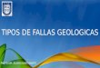 TIPOS DE FALLAS GEOLOGICAS PROFESOR: ÁLVARO BUSTAMANTE