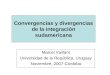 Convergencias y divergencias de la integración sudamericana Marcel Vaillant Universidad de la República, Uruguay Noviembre, 2007-Córdoba