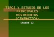 TIPOS Y ESTUDIO DE LOS PRINCIPALES MOVIMIENTOS (CINEMÁTICA) Unidad 12