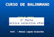 CURSO DE BALONMANO CHILE 2003 Prof. : Manuel Laguna Elzaurdia 3ª Parte La táctica colectiva ofensiva