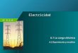 3º E.S.O. Electricidad U.1 La carga eléctrica A.2 Experiencias y modelos