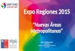 Expo Regiones 2015 “Nuevas Áreas Metropolitanas” CLAUDIO ORREGO LARRAÍN INTENDENTE REGIÓN METROPOLITANA DE SANTIAGO Junio 2015