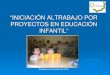 “INICIACIÓN ALTRABAJO POR PROYECTOS EN EDUCACIÓN INFANTIL” tica Pamplona, Noviembre de 2010