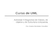 Curso de UML Actividad 4 Diagramas de Clases, de objetos y de Estructura compuesta Dra. Anaisa Hernández González