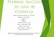 Primeros Auxilios en caso de Violencia Colegio de Bachilleres Plantel 15 “Contreras” Materia : Salud Humana Grupo: 601 Alumnas : *Hernández Nava Ma. Isabel