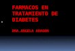 FARMACOS EN TRATAMIENTO DE DIABETES DRA.ANGELA ARAGON