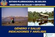GÉNERO Y SALUD INDICADORES Y ANÁLISIS ESTADO PLURINACIONAL DE BOLIVIA MINISTERIO DE SALUD Y DEPORTES