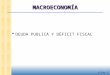 MACROECONOMÍA  DEUDA PUBLICA Y DÉFICIT FISCAL slide 0