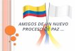 AMIGOS DE UN NUEVO PROCESO DE PAZ …. CONFLICTO ARMADO EN COLOMBIA El escenario colombiano se identifica claramente como un conflicto político, social