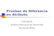 Pruebas de Diferencia en Atributo CITA 6016: Análisis Sensorial de Alimentos Fernando Pérez
