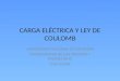 CARGA ELÉCTRICA Y LEY DE COULOMB UNIVERSIDAD NACIONAL DE COLOMBIA FUNDAMENTOS DE ELECTRICIDAD Y MAGNETISMO G1N11JUAN