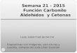 Semana 21 - 2015 Función Carbonilo Aldehídos y Cetonas Diapositivas con imágenes, estructuras y cuadros, cortesía de Licda Lilian Guzmán Licda: Isabel