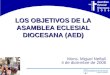 LOS OBJETIVOS DE LA ASAMBLEA ECLESIAL DIOCESANA (AED) Mons. Miguel Neftalí 4 de diciembre de 2006