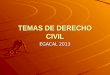 TEMAS DE DERECHO CIVIL EGACAL 2013. ACTO JURDICO (NEGOCIO JURDICO) HECHO, ACTO Y NEGOCIO JURDICO