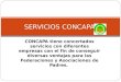 CONCAPA tiene concertados servicios con diferentes empresas con el fin de conseguir diversas ventajas para las Federaciones y Asociaciones de Padres. SERVICIOS
