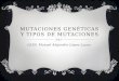 MUTACIONES GENÉTICAS Y TIPOS DE MUTACIONES LESS. Manuel Alejandro López Lucas