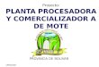 UNOCACH Proyecto: PLANTA PROCESADORA Y COMERCIALIZADOR A DE MOTE PROVINCIA DE BOLIVAR