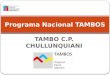 TAMBO C.P. CHULLUNQUIANI Programa Nacional TAMBOS