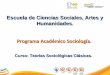 Escuela de Ciencias Sociales, Artes y Humanidades. Programa Académico Sociología. Curso: Teorías Sociológicas Clásicas