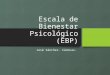 Escala de Bienestar Psicológico (EBP) José Sánchez- Cánovas