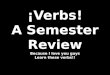 ¡Verbs! A Semester Review Because I love you guys Learn these verbs!!