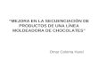 “MEJORA EN LA SECUENCIACIÓN DE PRODUCTOS DE UNA LÍNEA MOLDEADORA DE CHOCOLATES” Omar Coloma Hurel