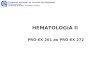 HEMATOLOGIA II  PRO-EX 261 ao PRO-EX 272