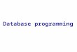 Database programming