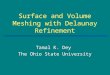 Surface and Volume Meshing with Delaunay Refinement